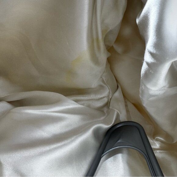 Bebe corset coat jacket snow bunny fur rabbit White Quilted Jacket Fur Trim hood - Picture 14 of 16